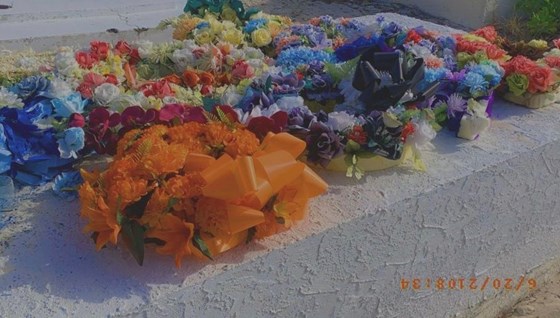 Placed an orange wreath to commemorate gun violence awareness month #wewillneverforgetyou
