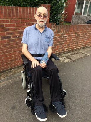 August 2019 - Paul could no longer walk and so was in a wheelchair