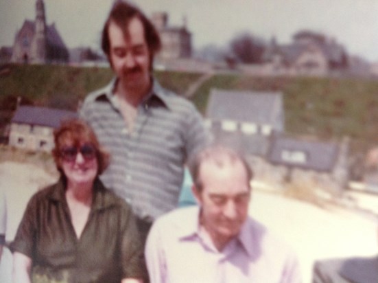 Paul (standing) with his father (right) and (sister Jacqui?)