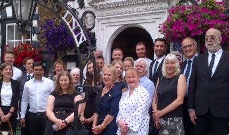 Paul on far right, with family after Cathy's mother's funeral, Norfolk, June 2018