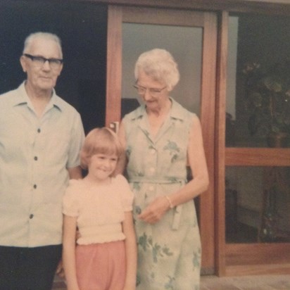 Hazel's parents, Arthur and Audrey, with Jacqui