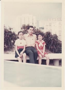 Dad with Vivien and Gloria