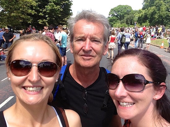 July 2014 - The tour de France starts in Cambridge! Beautiful day with daddy