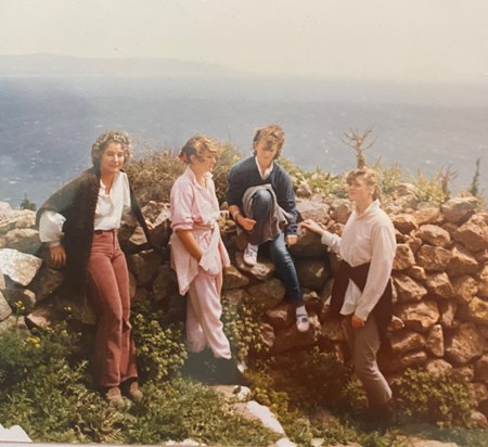 A beautiful memory for my beautiful friend. One of our many adventures, my mum, me, sister Vanessa and Philly on the Greek Island Paros. We had just walked up to the Monastery.......I will miss Philly very much. 