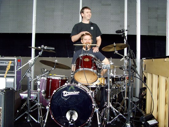 Richard with Bean Switzer at Lollapooloza Chicago 2008 with Radiohead