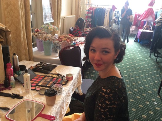 14th December post. Been looking for this memory for a while. Sarah at a Vintage Fair in Harrogate. Hair and makeup done. Looking stunning. 