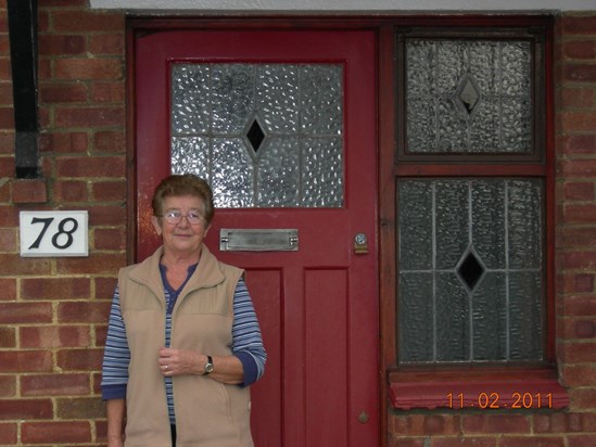 Mum at her old address in Didcot