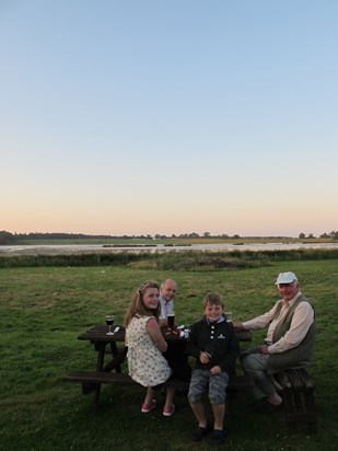 Dad helped us choose our puppy so on the way back we stopped at an ancient pub.