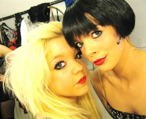 Katy & I backstage together - CABARET show week. This was Katy's final performance with us at Strode