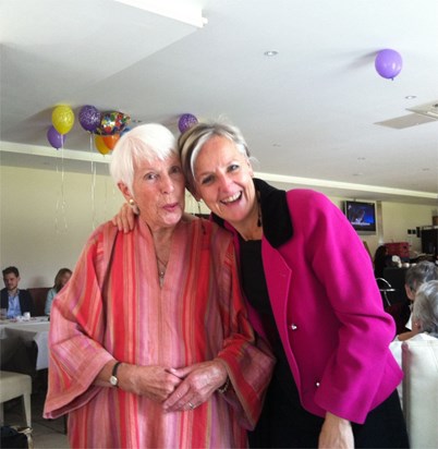 Tona and I at her 80th birthday party