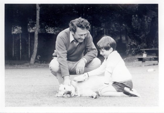 Brian & Dominic with Shona, 1975 