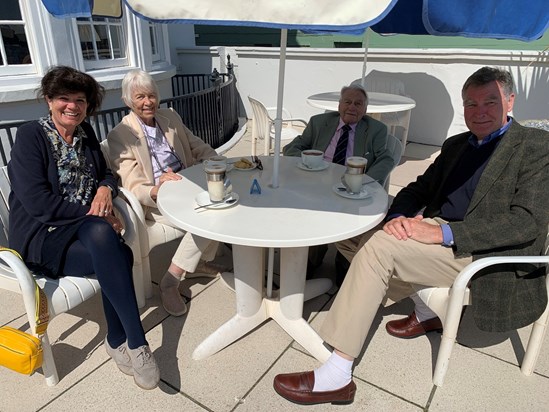 Brian, Ann, Christiane and Reinhard in Sidmouth, May 2022 - From Reinhard