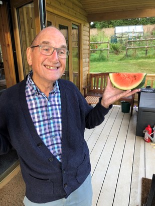 Showing off our first Watermelon