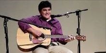 Jack on his first time to sing while playing his guitar on his recital