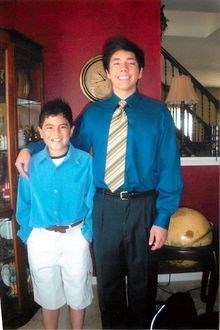 Jack with his older brother Jr at his high school graduation, 2008