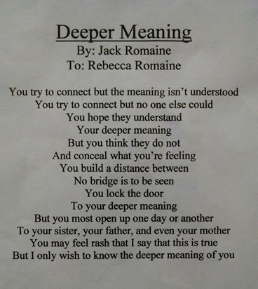 Becca's Poem