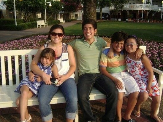 In Florida's Disney Boardwalk, love how Sophia and Jack are squeezing each other tightly