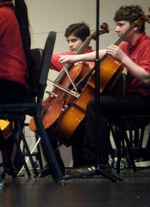 Jack playing Cello in 8th grade