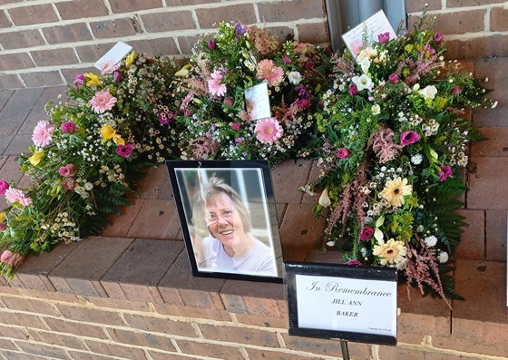 Floral tributes from the family
