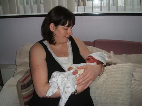 Mum holding Amy