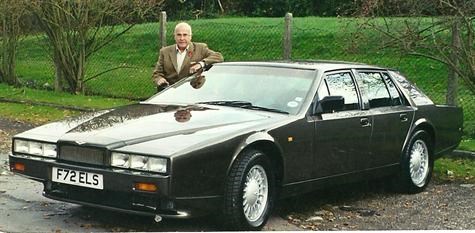 Joshua and his treasured Aston Martin Lagonda