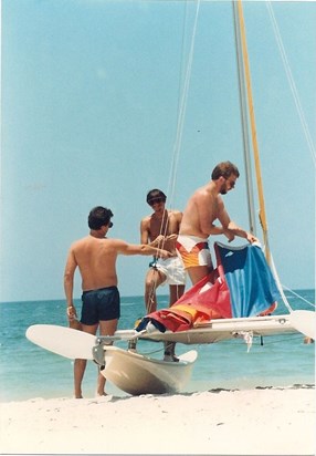 Preparing to set sail.  Naples Beach, Florida