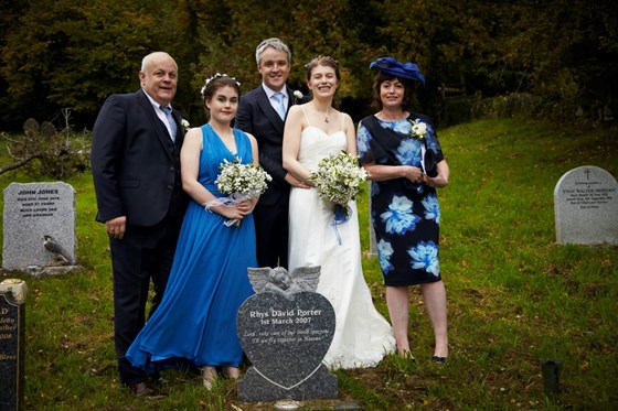 Amy and Josh's Wedding  - Rhys' grave