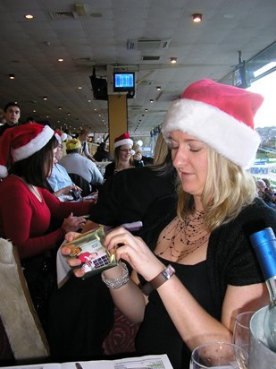 xmas 2007 - kate opens her secret santa gift