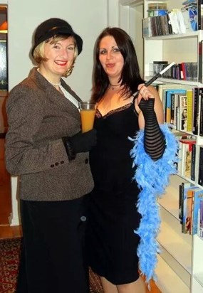 In character at the Murder Mystery party