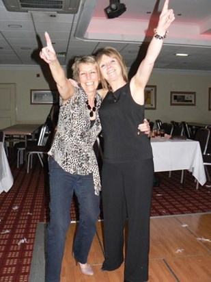 Alison and good friend Julie at Hyde Cricket Club Ladies Night