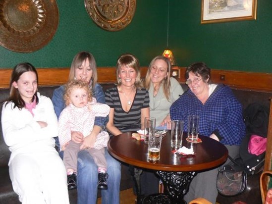 Alison with her neices and family