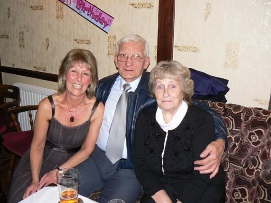 Alison with her Uncle Brian and Auntie Kath