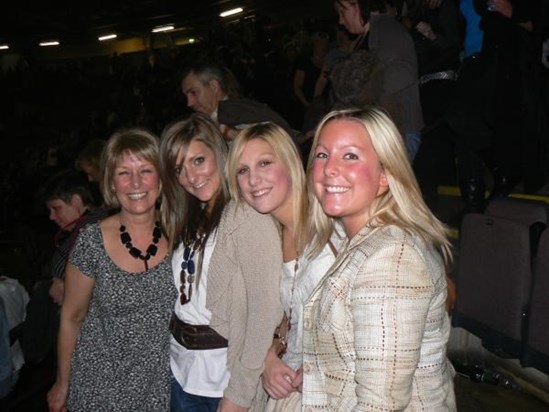 Alison & daughters at Take That concert