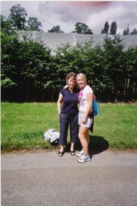 Alison with Nat after completing Race For Life 2005