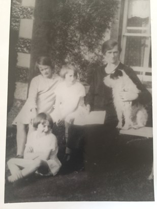 Young Margaret (left) with sisters; Joyce (middle), and Katy (bottom). with their mother Sybilla