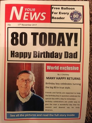 Dad's 80th