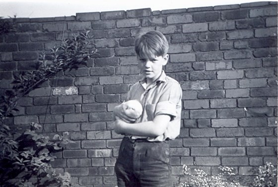 Derek with guinea pig c. 1958