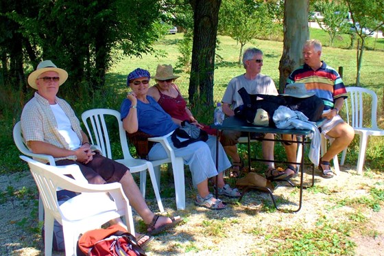 Dordogne 2007 - waiting for the Tour de France to pass by