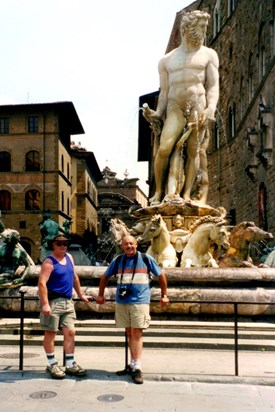 Tuscany 2001  Derek & Bob in Florence