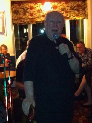 Mike at the Macmillian Charity Night September 2012