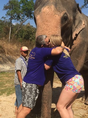 All loved up with the elephants in Thailand ❤️