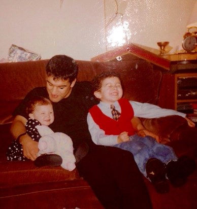 David with Ciara and Martin Christmas 1994