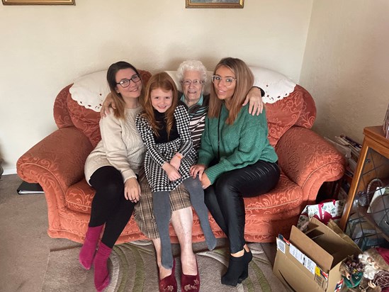 June with granddaughters Jessica&Lucy, and great granddaughter Sofia