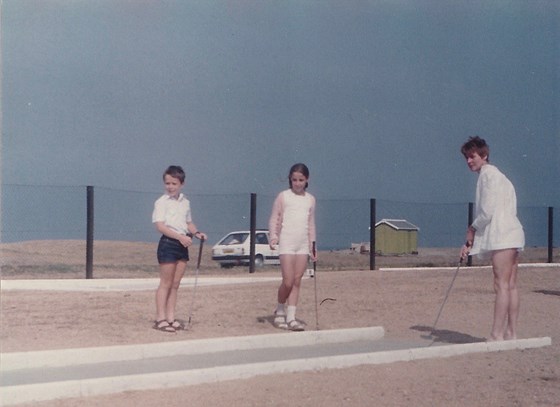 Crazy golf on a family holiday to Jersey - 1984
