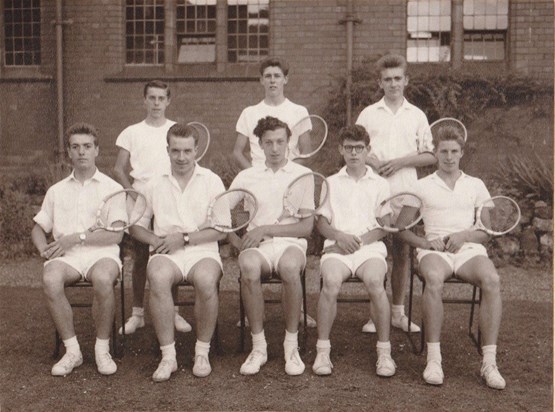 Alan in the Dudley Grammar School tennis team - front left