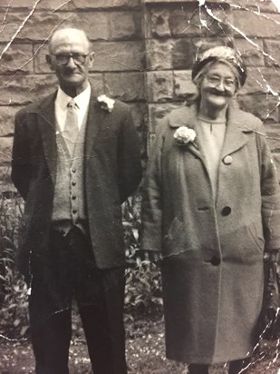 Dad’s mom & dad on his wedding day