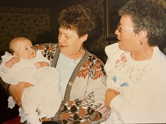Eileen and her sister Janet with granddaughter Kiona