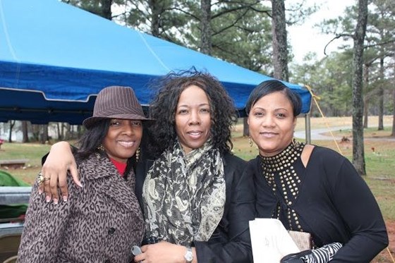 Pinky, Marcella & AnnMarie.  All cousins ... at our Aunt Dearest's funeral - March 2011