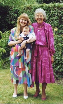 Heather, Nicola and Byron John, Christening 1992