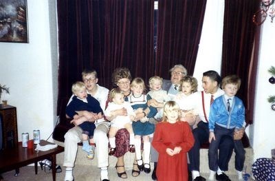 Grandma with all the grandkids when we were cute!